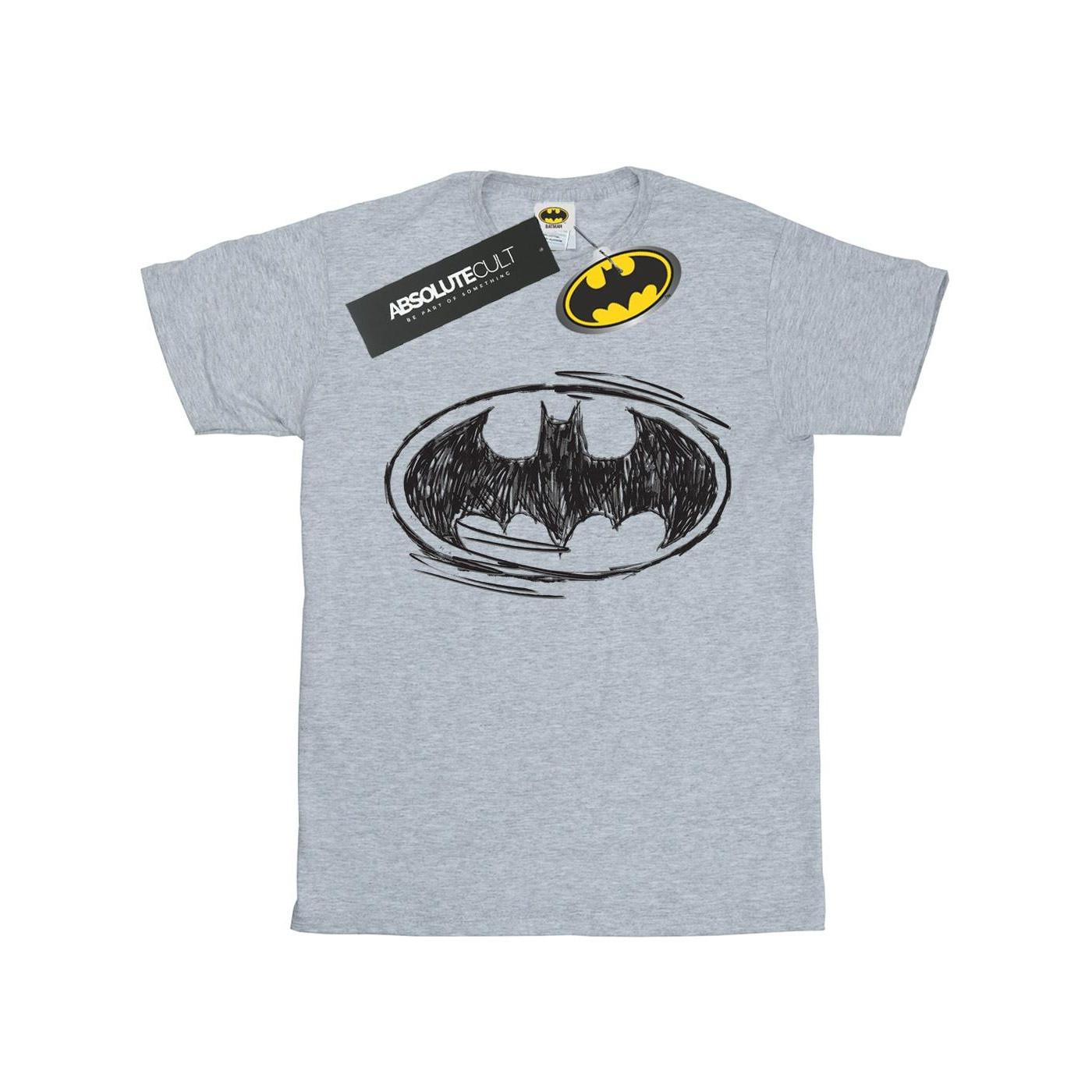 DC COMICS  Tshirt BATMAN SKETCH LOGO 