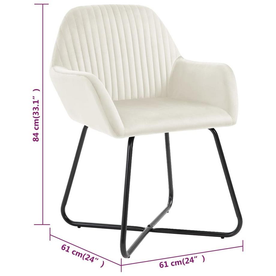 VidaXL Chaise de salle à manger tissu  