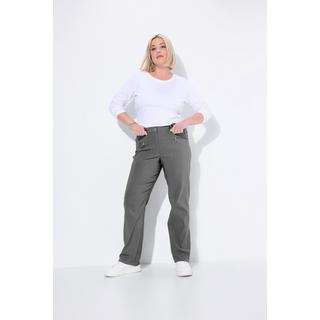 Ulla Popken Mony Thermo-Stretchhose Konisches Bein Zipptaschen  