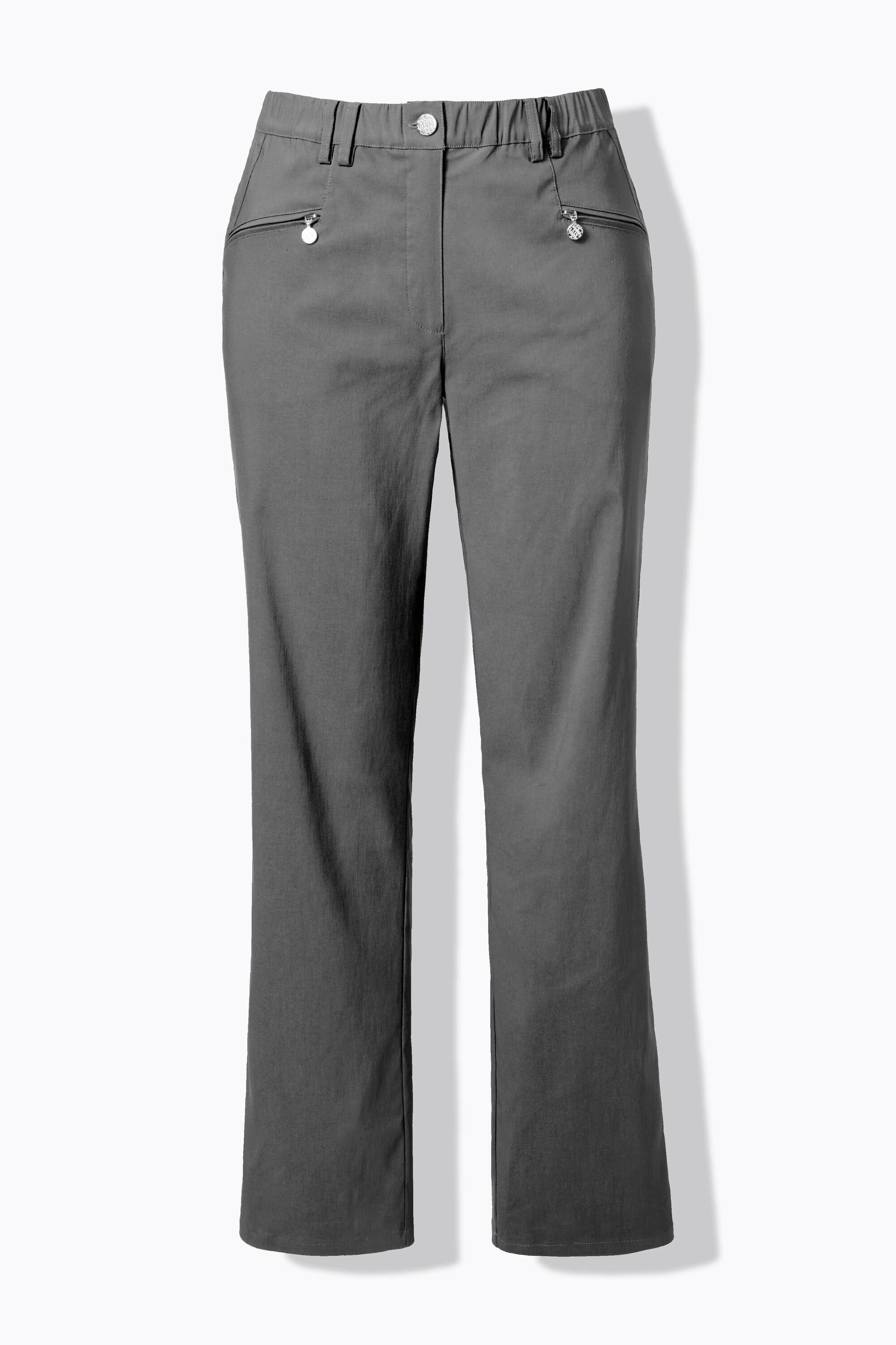 Ulla Popken Mony Thermo-Stretchhose Konisches Bein Zipptaschen  