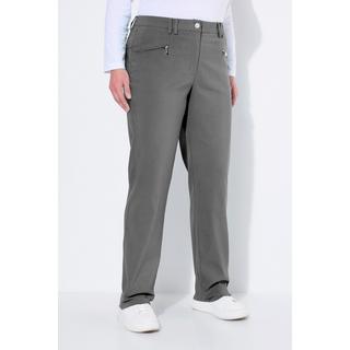 Ulla Popken Mony Thermo-Stretchhose Konisches Bein Zipptaschen  