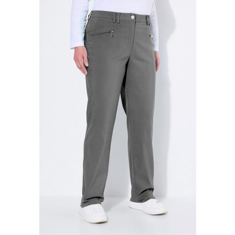 Ulla Popken Mony Thermo-Stretchhose Konisches Bein Zipptaschen  