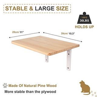 Alopini  Plateforme de chaise longue murale pour chats | Mur d'escalade | étagère flottante pour chat, lieu de couchage, mobilier pour chat, parc mural 