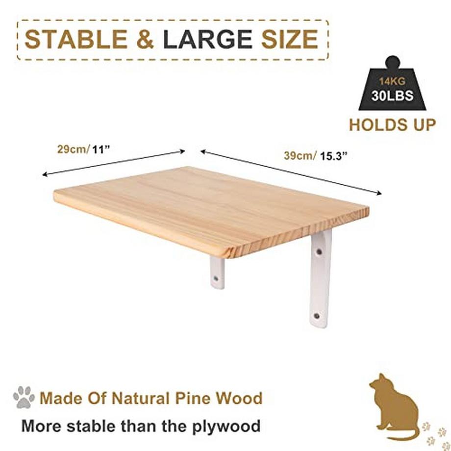 Alopini  Kletterwand Katzen Wandliege Plattform | Schwebende Katzenregal Schlafplatz Katzenmöbel Wandpark 