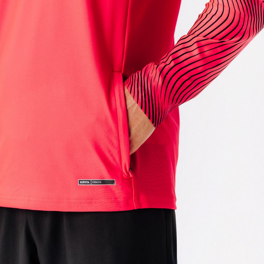 KIPSTA  Sweatshirt Fussball halber Reissverschluss Polyester 