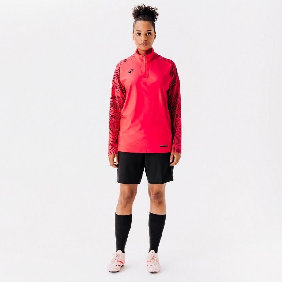 KIPSTA  Sweatshirt 1/2 Zip Viralto Wavy Club, Rosa/Schwarz 