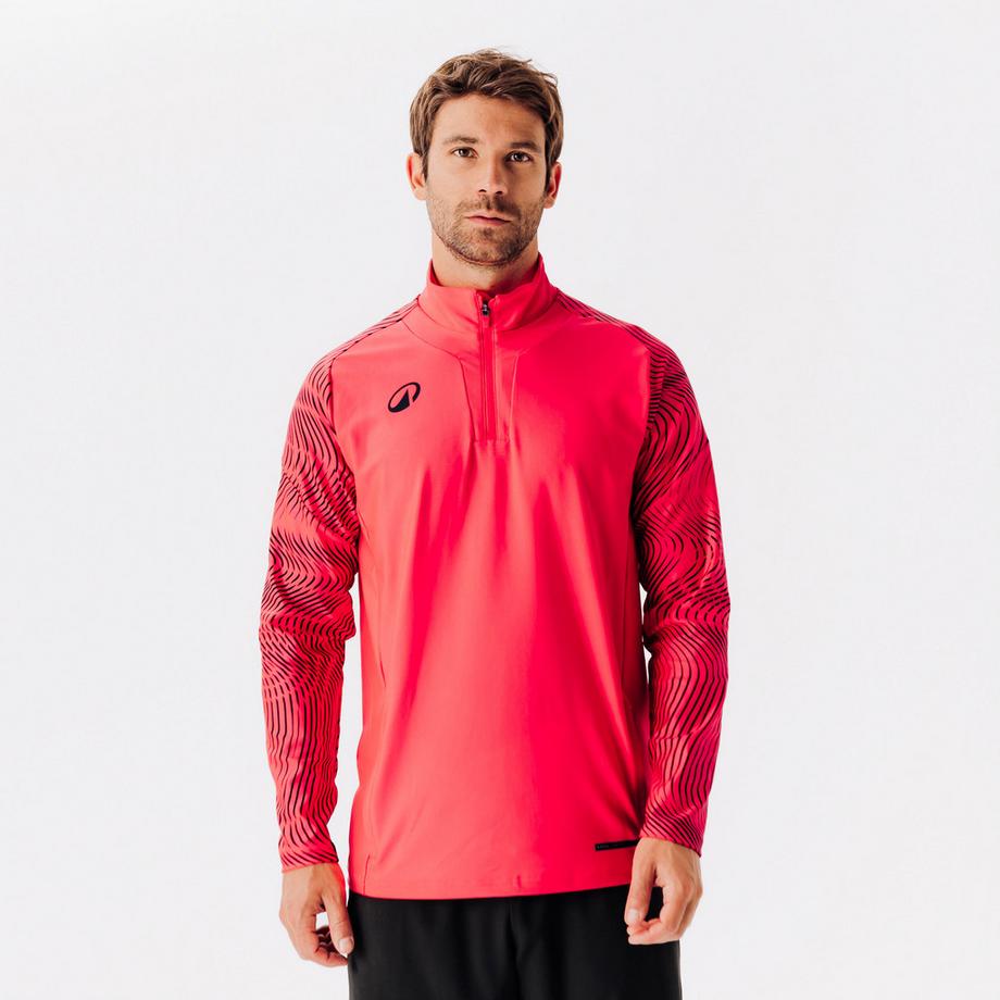 Sweatshirt Fussball halber Reissverschluss Polyester