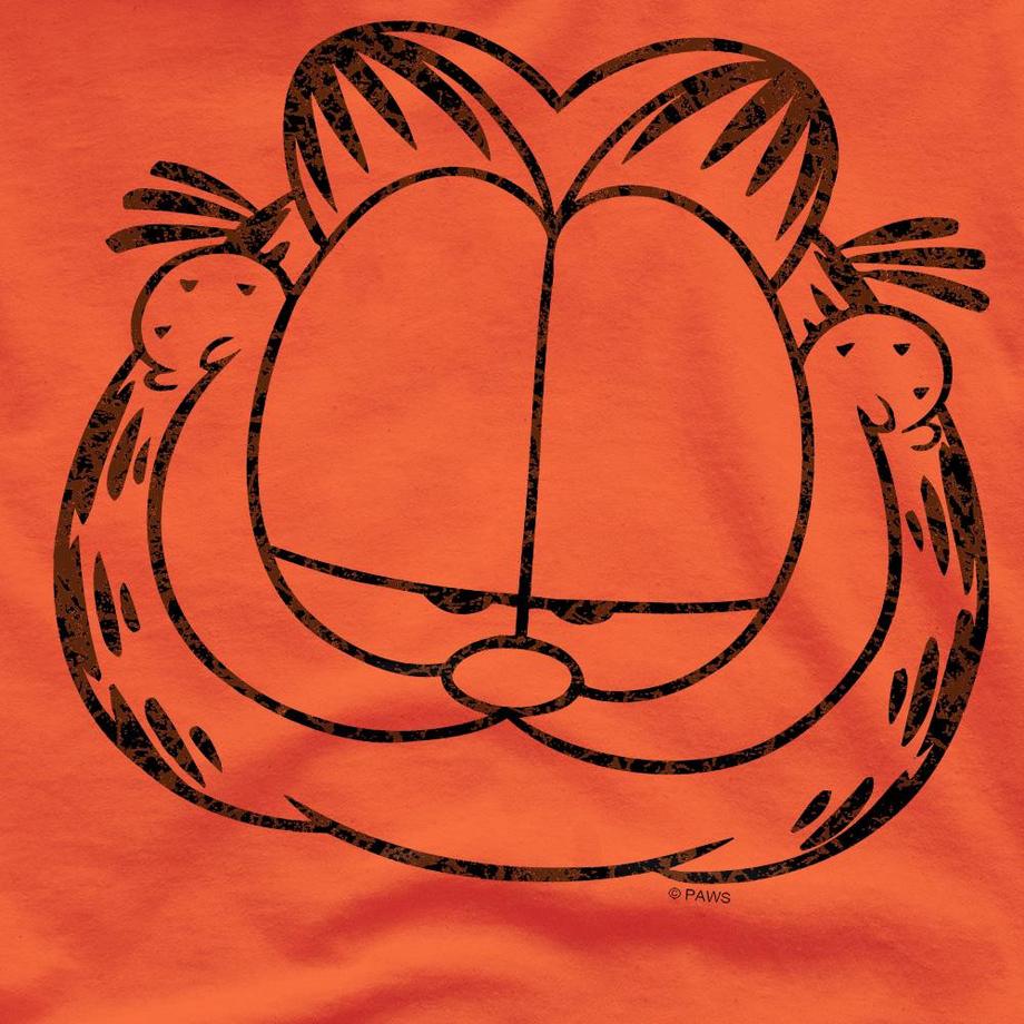 Garfield  Smirking Maglietta Effetto Invecchiato 
