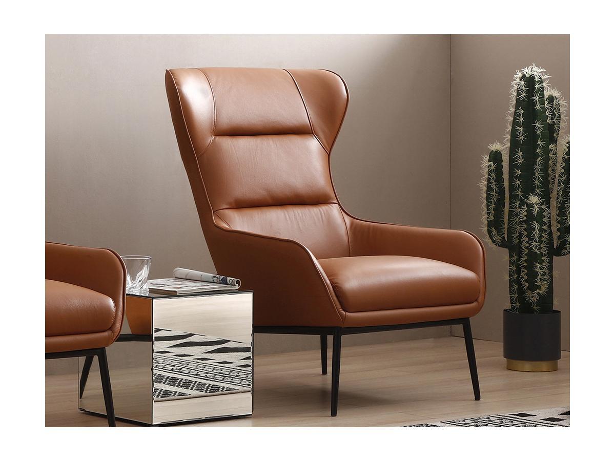 Vente-unique Sessel aus camelfarbenem Büffelleder - DINNIA  