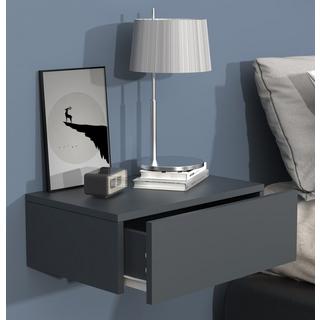 VCM Tiroir mural en bois Table de chevet murale Tiroir Console Table de chevet Usal M 45 cm  