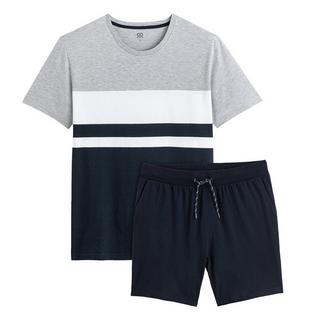 La Redoute Collections Pyjashort Haut Rayé Short Uni  
