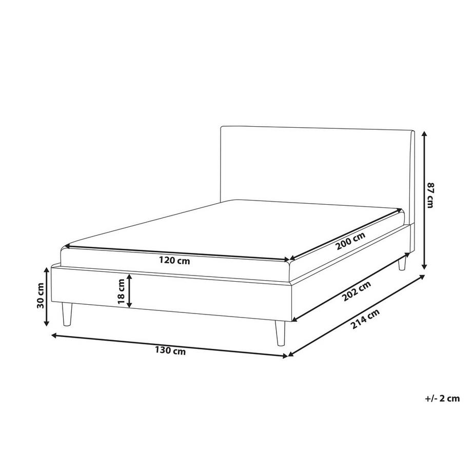 Beliani Letto en Tessuto  FITOU  