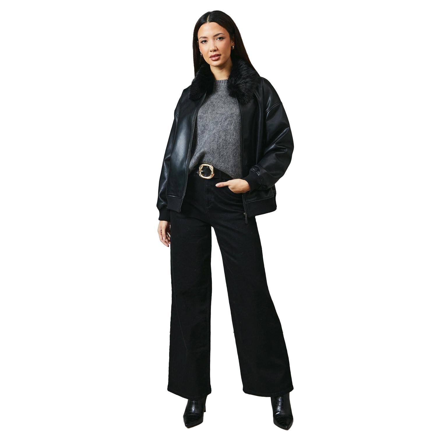 Principles Blouson Aviateur Col Fausse Fourrure  