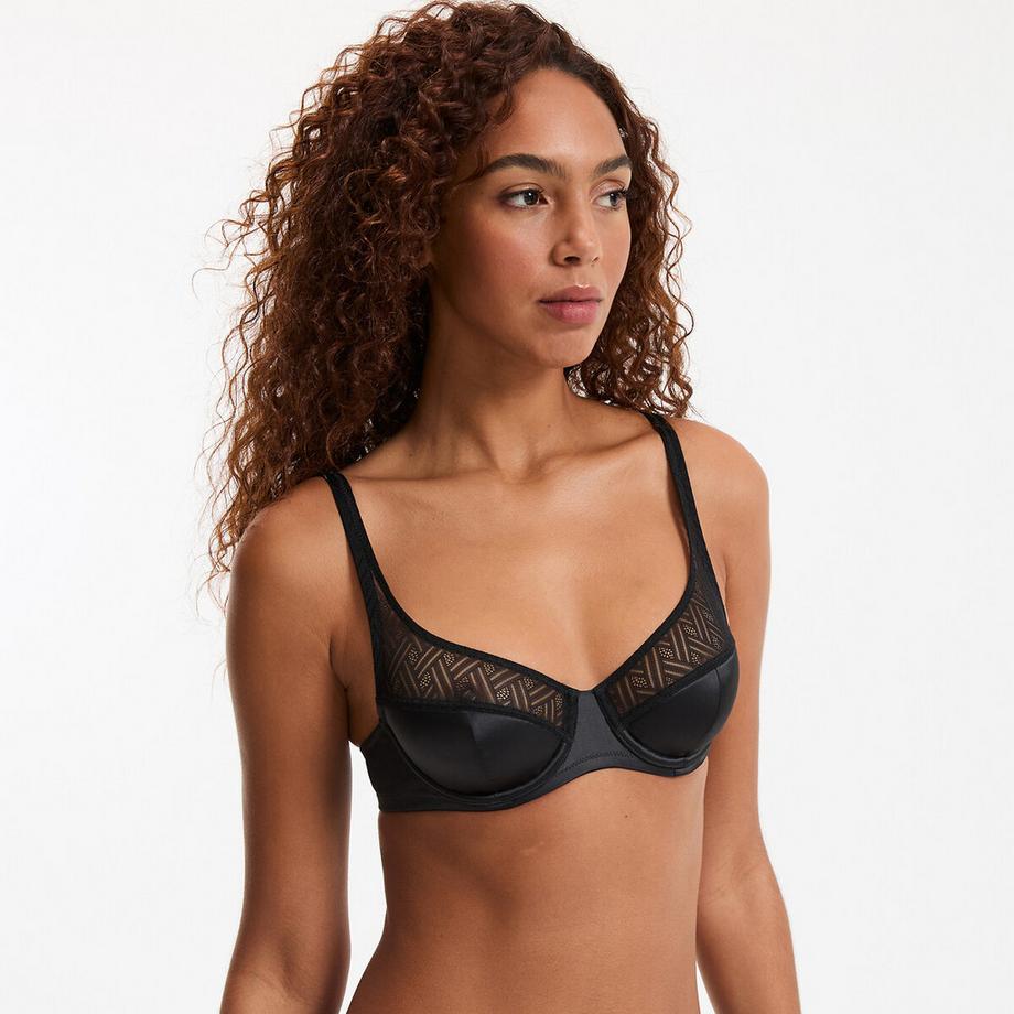 La Redoute Collections  Soutien-gorge emboîtant en dentelle et satin Stretch FLORIA 