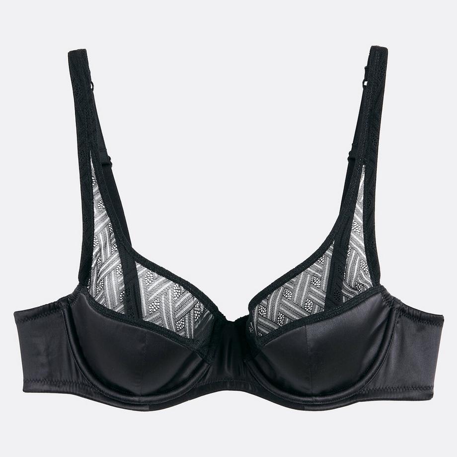 La Redoute Collections  Soutien-gorge emboîtant en dentelle et satin Stretch FLORIA 
