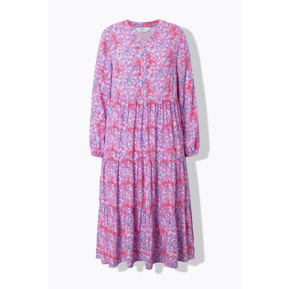 Studio Untold Maxi Abito Color Leo Volant  