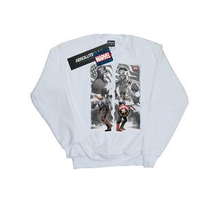 MARVEL  Falcon And Captain America Split Sweatshirt 