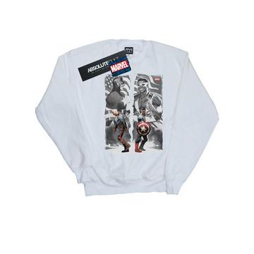 Falcon And Captain America Split Sweatshirt