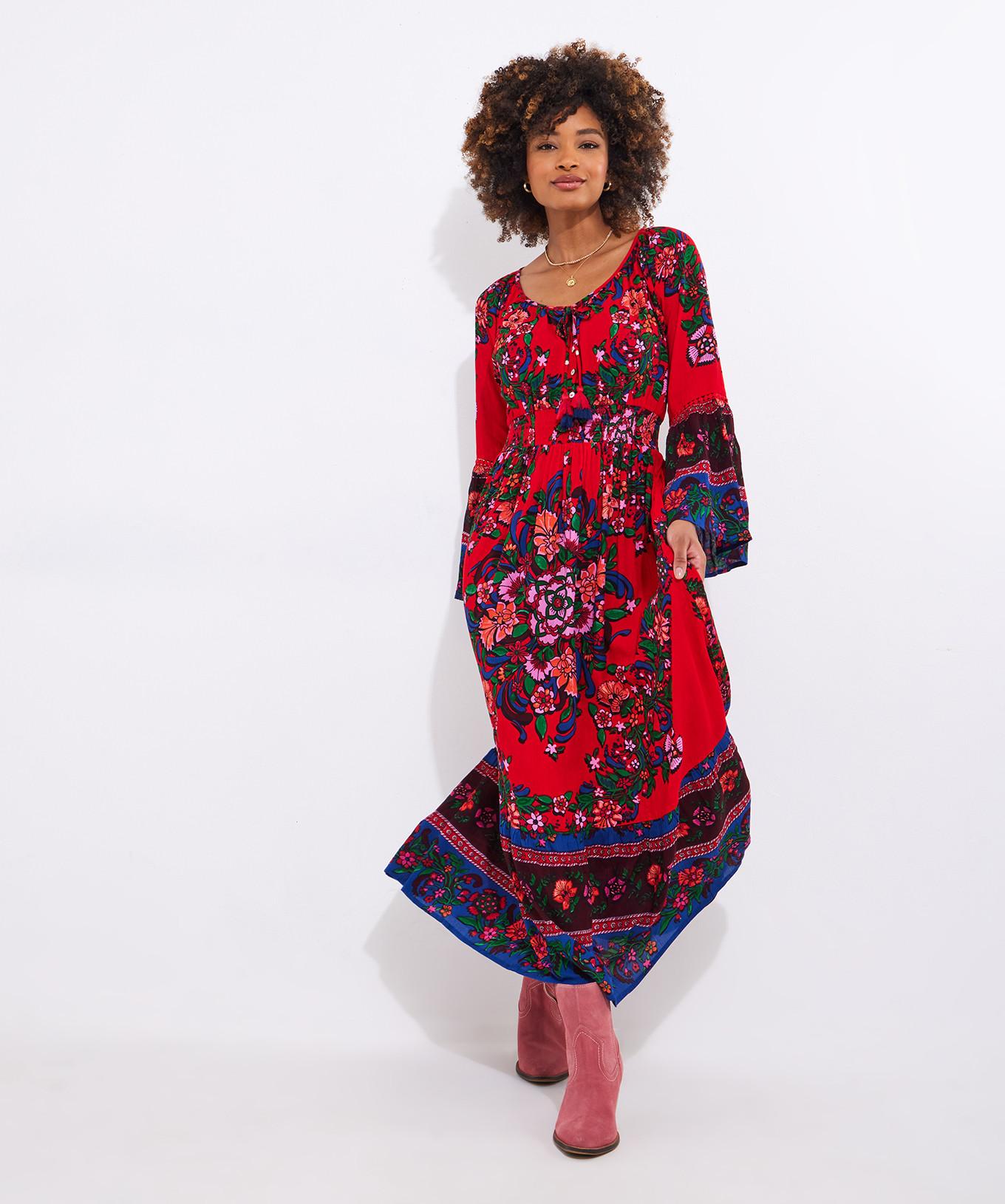 Joe Browns  PETITE Maxikleid mit geraffter Taille im Boho-Stil 