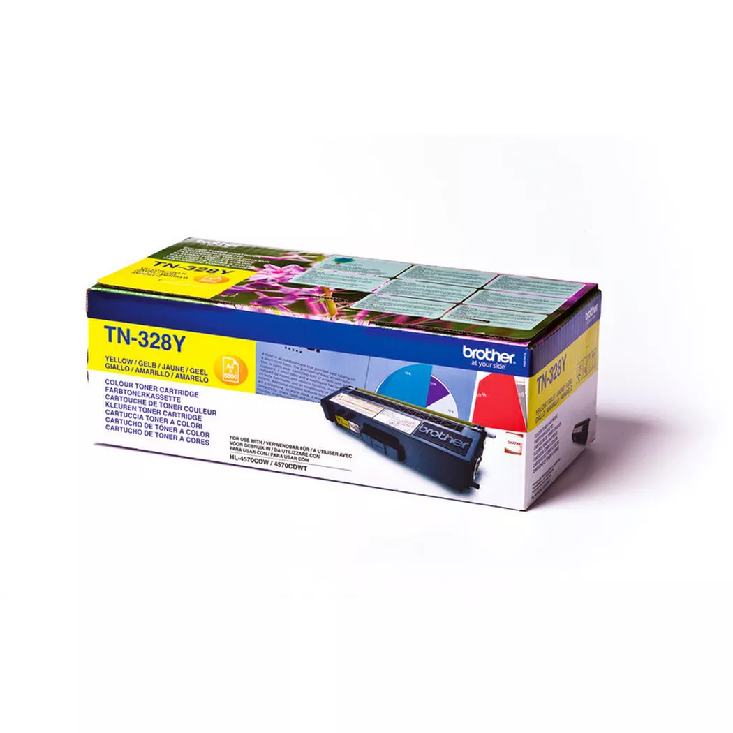 Brother – Toner Super HY yellow TN-328Y HL-4570CDN 6000 Seiten, One Size