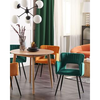 Beliani Lot de 2 chaises en Velours Moderne SANILAC  