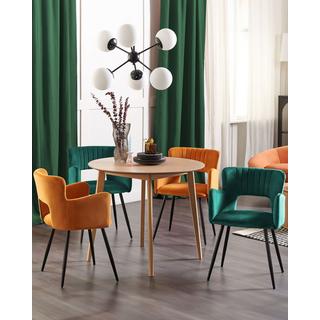 Beliani Esszimmerstuhl 2er Set aus Samtstoff Modern SANILAC  