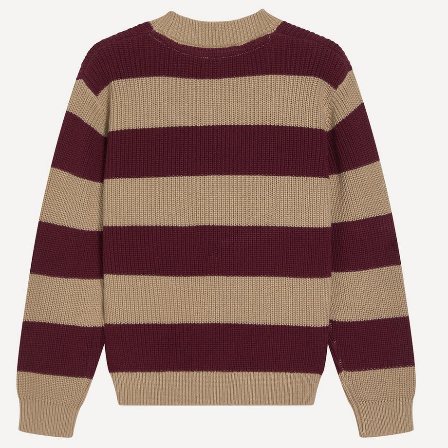 La Redoute Collections  Gestreifter Pullover aus Grobstrick mit Rundhalsausschnitt 