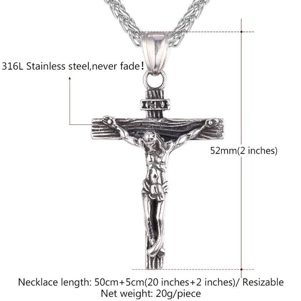 eStore  Collier Crucifix U7 - Argent 