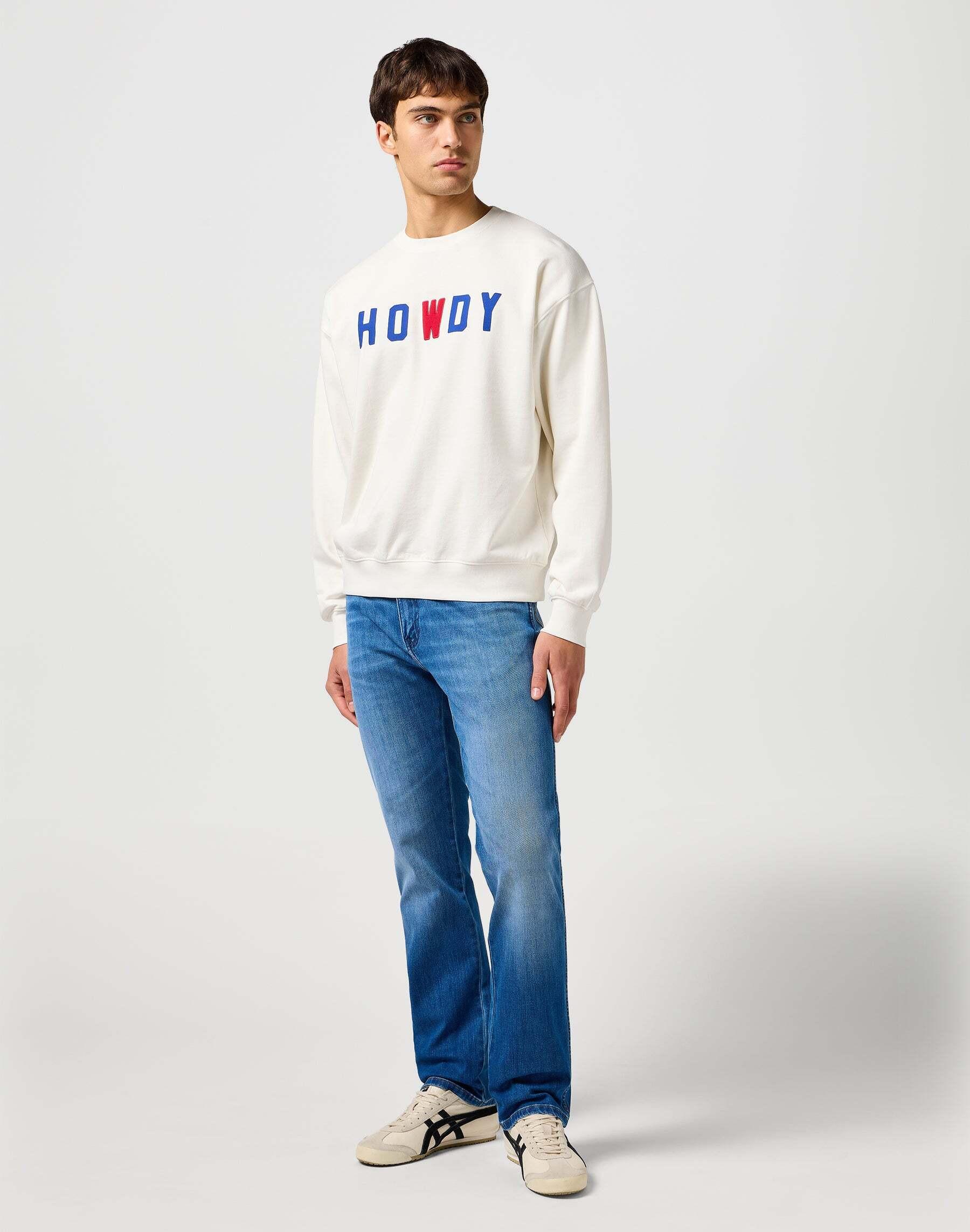 Wrangler Graphic Crew Howdy Print Sweatshirt  