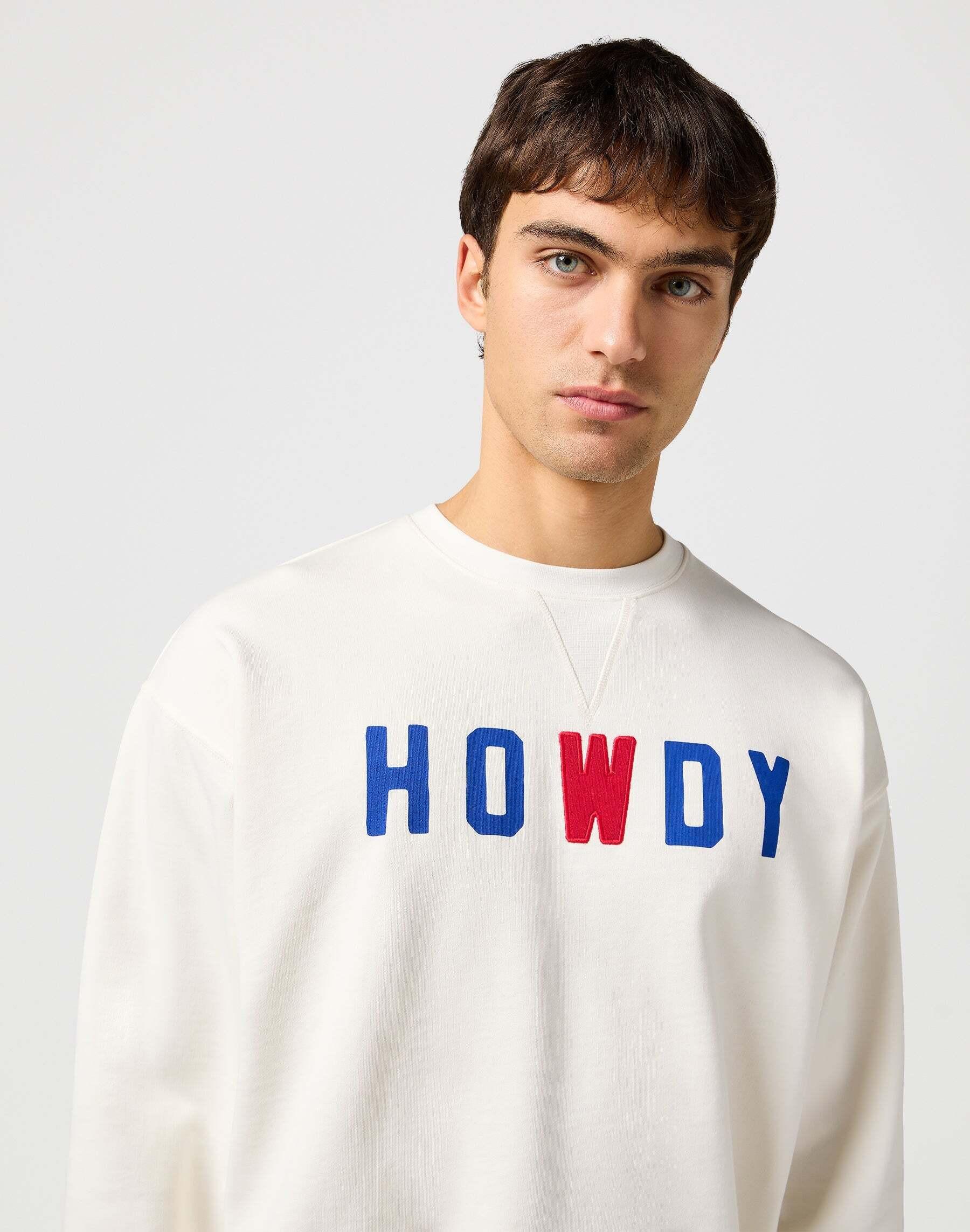 Wrangler Graphic Crew Howdy Print Sweatshirt  