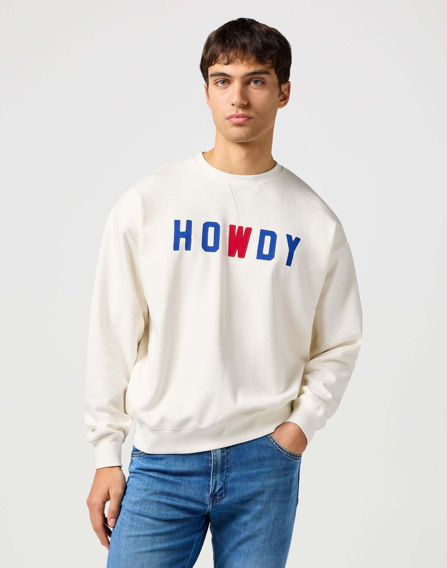 Wrangler Graphic Crew Howdy Print Sweatshirt  