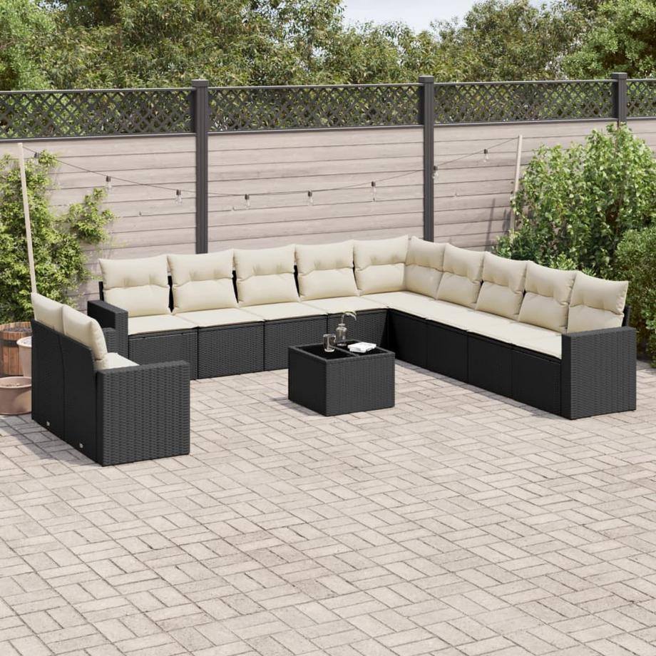 VidaXL set divano da giardino Polirattan  