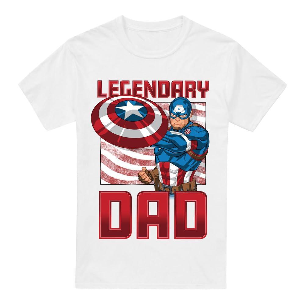 CAPTAIN AMERICA  Legendary Dad TShirt 