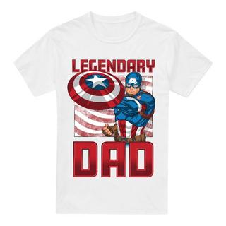 CAPTAIN AMERICA  Legendary Dad TShirt 