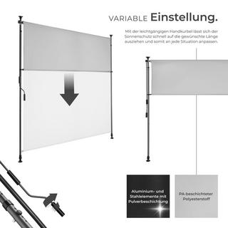 Tectake Tenda da sole a morsetto Taija Varie misure  