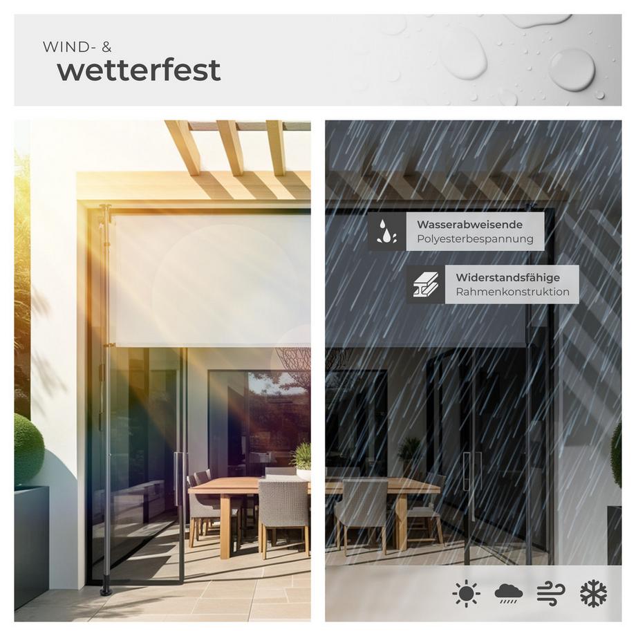 Tectake Tenda da sole a morsetto Taija Varie misure  