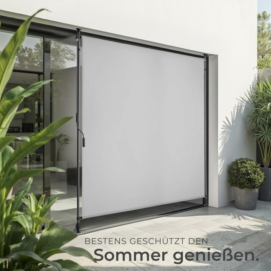 Tectake Klemmmarkise Taija verschiedene Größen UV-beständig und wasserabweisend  