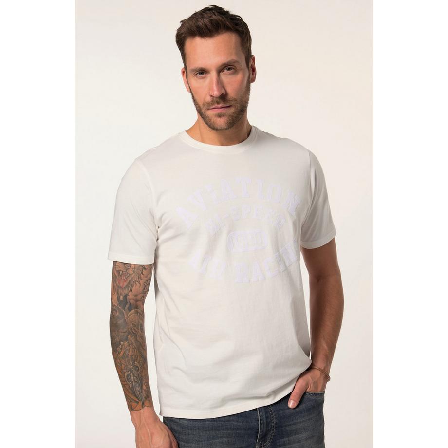 JP1880 Kurzarm Ringel T-Shirt mit Brustprint  