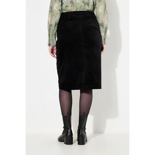 Ulla Popken Mony Samtrock Reissverschlusstaschen Komfortbund  