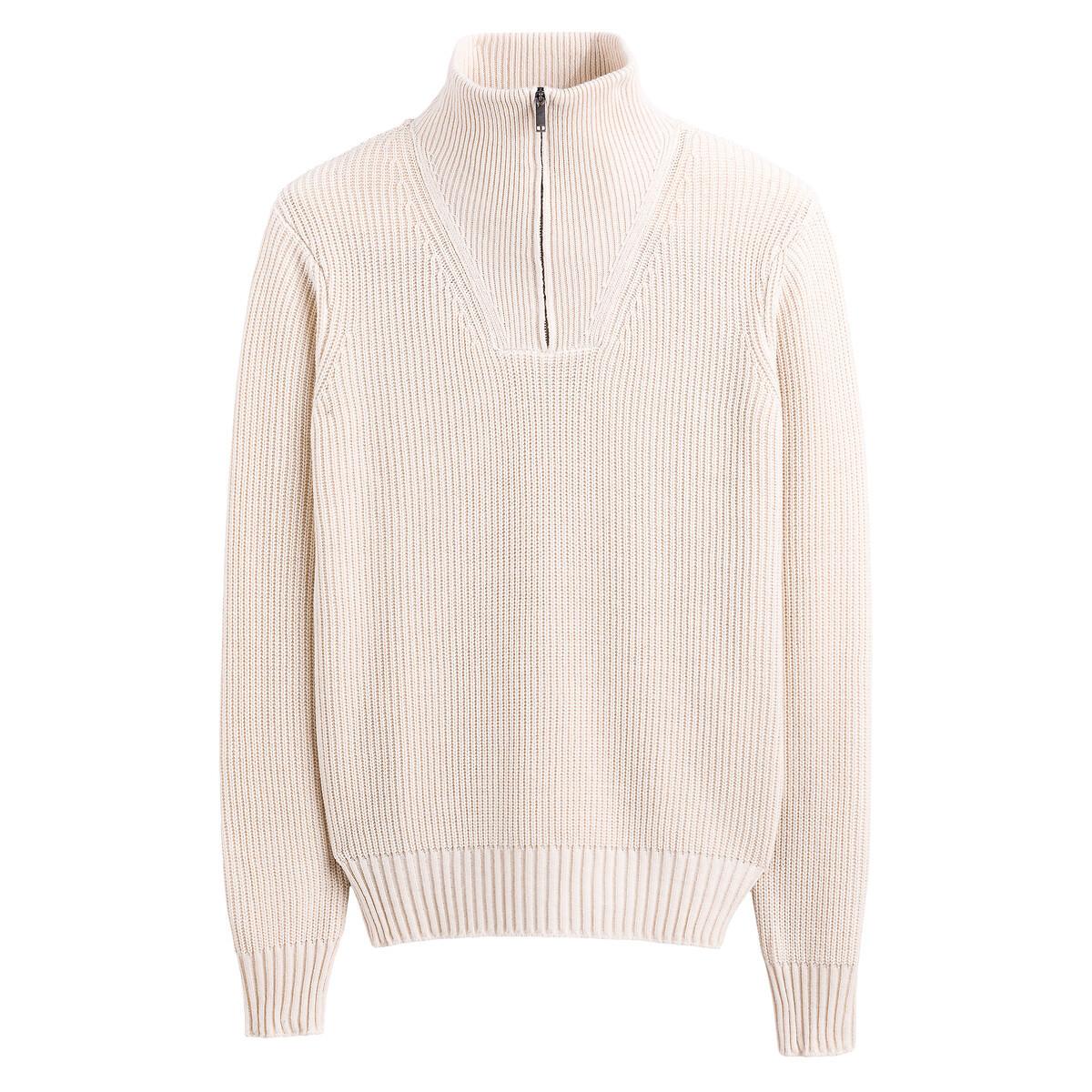 La Redoute Collections  Warmer Strickpullover im Troyer-Stil 
