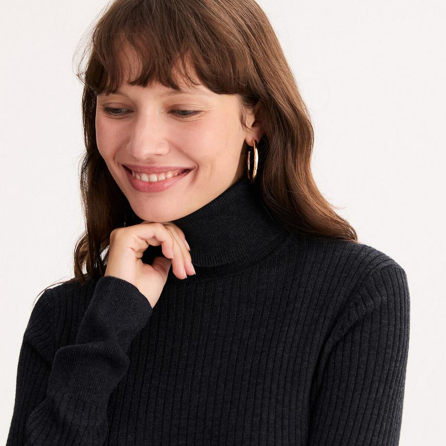 La Redoute Collections Gerippter Rollkragenpullover  