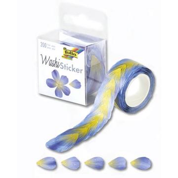 Folia Washi Sticker Dekorativer Aufkleber Papier Blau, Gelb 200 Stück(e)