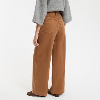 La Redoute Collections Weite High Waist Baumwoll-Twill Hose  