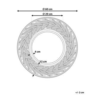Beliani Wandspiegel aus Kunststoff Boho TIERGA  