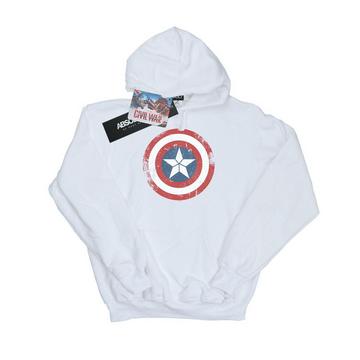 Sweat à capuche CAPTAIN AMERICA CIVIL WAR DISTRESSED SHIELD