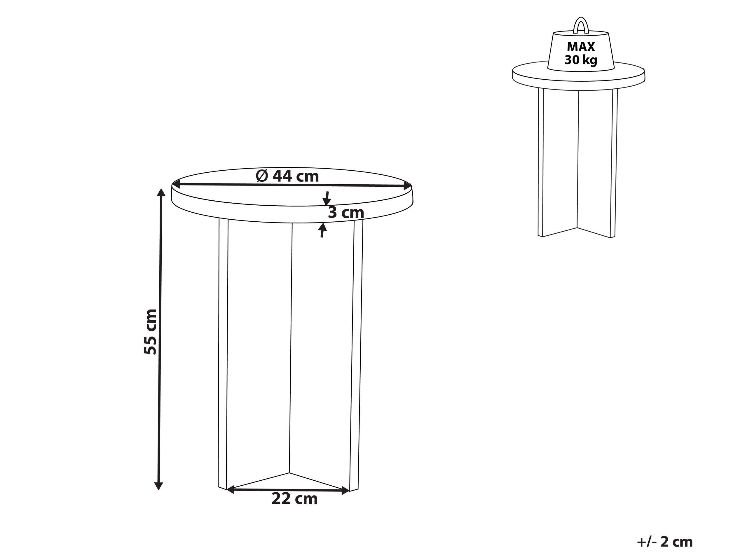 Beliani Table d'appoint en MDF Industriel STANTON  