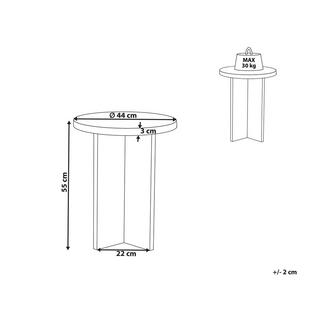 Beliani Beistelltisch aus MDF-Platte Industriell STANTON  