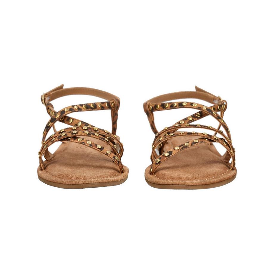 Lazamani Sandales à brides et clous décoratifs  