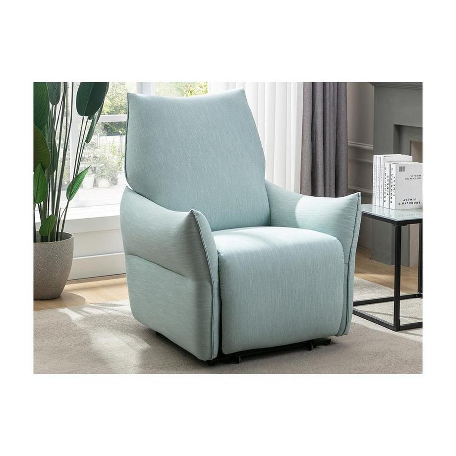 Vente-unique Poltrona relax elettrica in Tessuto Azzurro - MODOC  