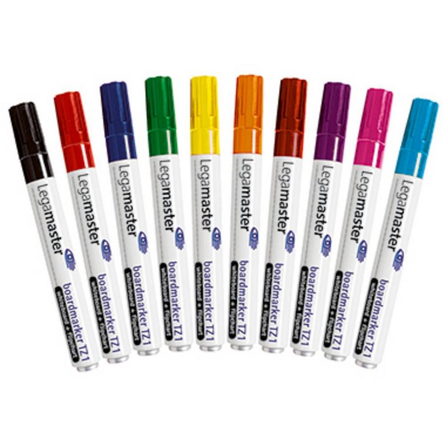 Legamaster Legamaster 7-110099 evidenziatore 10 pz Nero, Blu, Marrone, Verde, Blu marino, Arancione, Rosa, Rosso, Viola, Giallo  